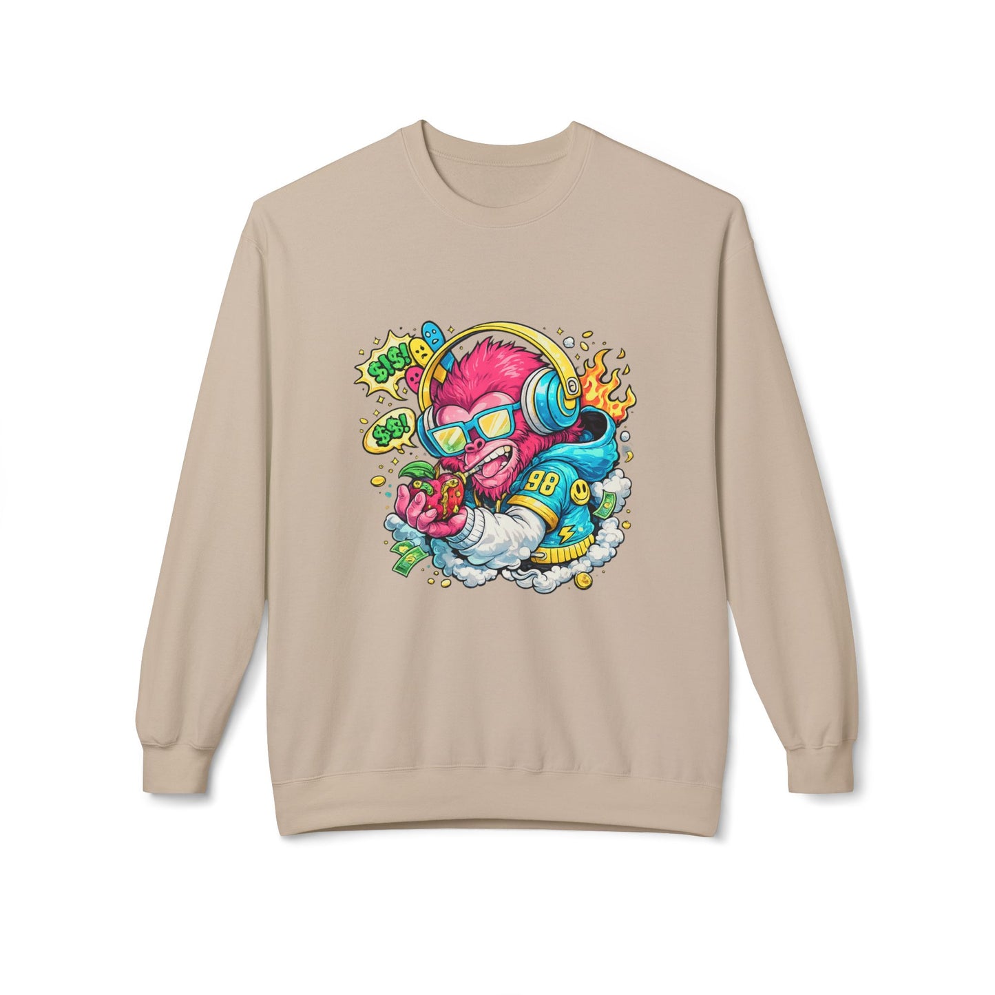 Juicy Vibes Monkey Graphic Sweater | Eco - Limited