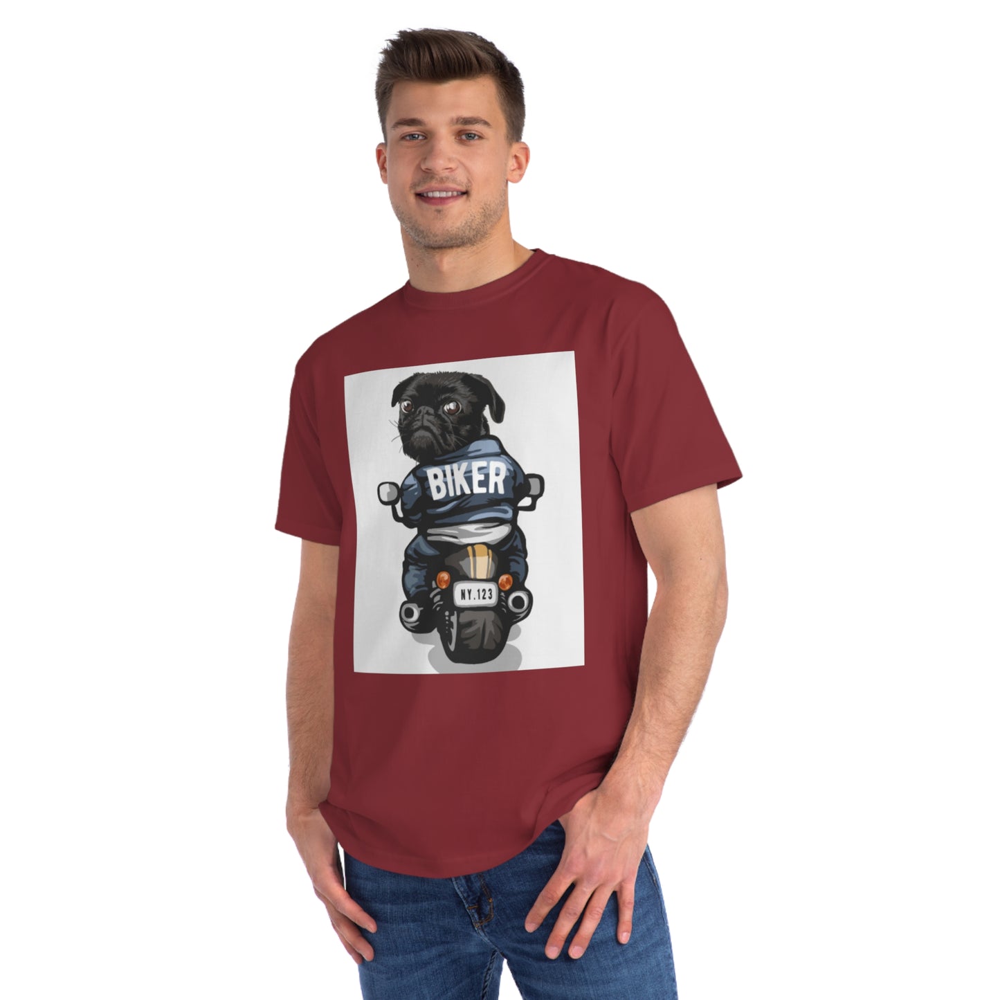 Organic Biker Pug T-Shirt | Organic-Limited