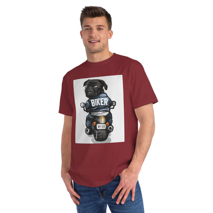 Organic Biker Pug T-Shirt | Organic-Limited