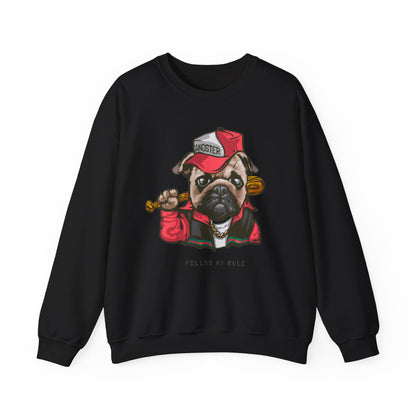 Gangster Pug Graphic Sweater | Eco-Limited