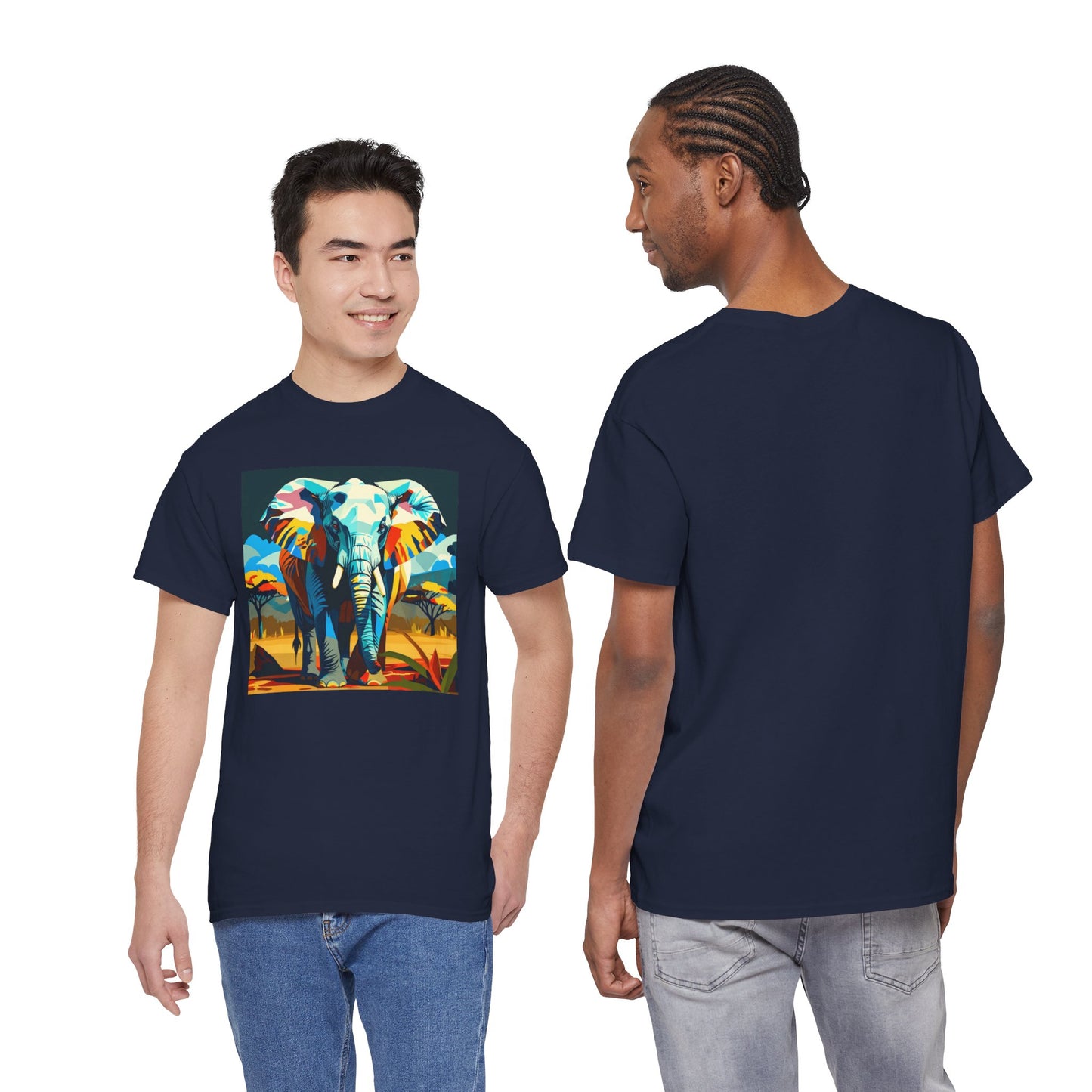 Colorful Elephant Art T-Shirt | Eco-Limited