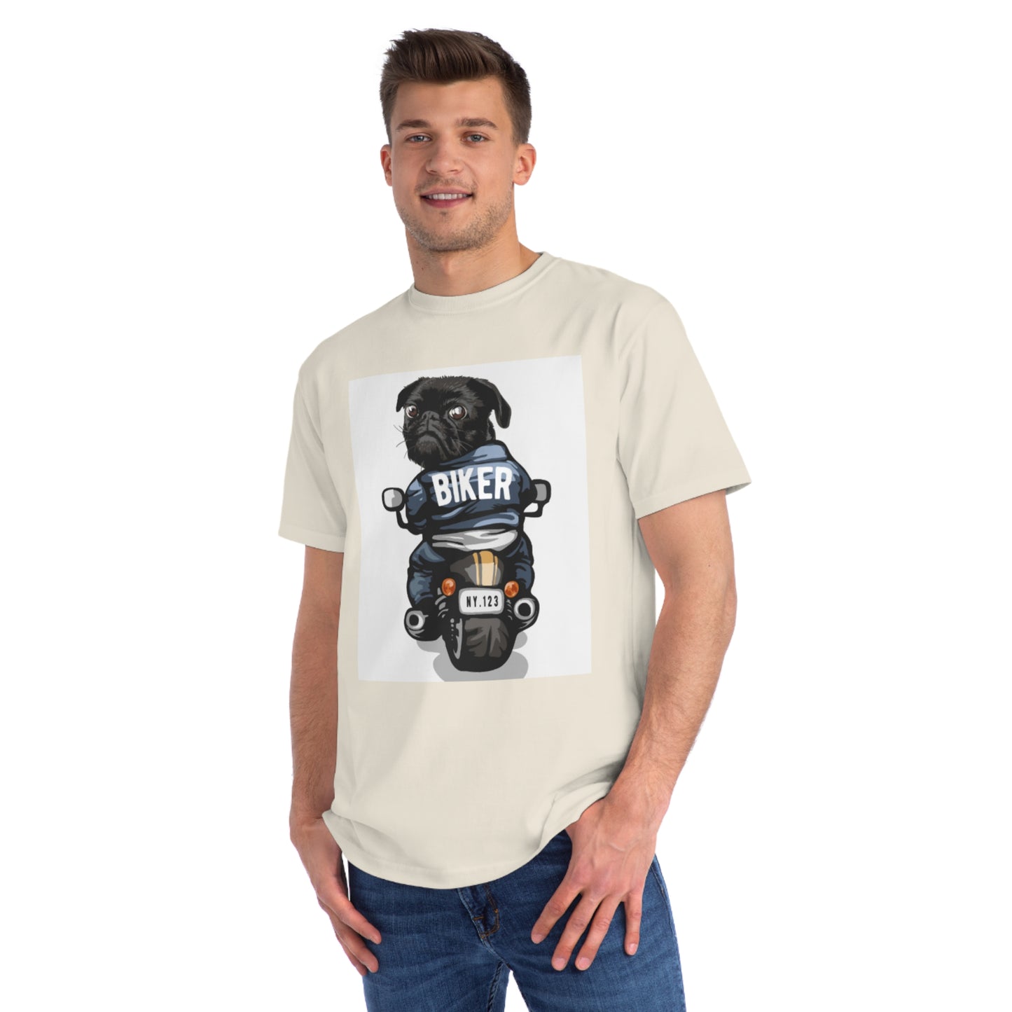 Organic Biker Pug T-Shirt | Organic-Limited