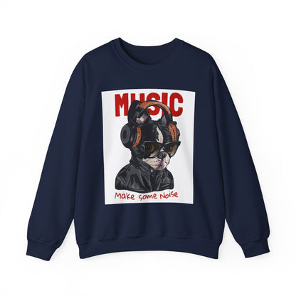 Music Dog “Make Some Noise” Graphic Sweatshirt | Eco-Limited