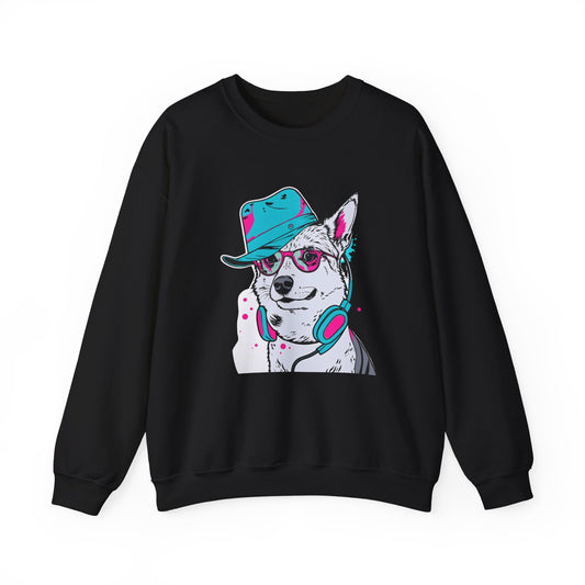 Urban DJ Dog Art Sweater | Eco-Limited