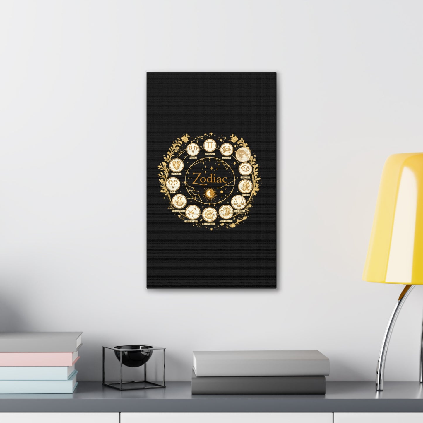 Golden Zodiac Astrology Canvas | Eco-Limited
