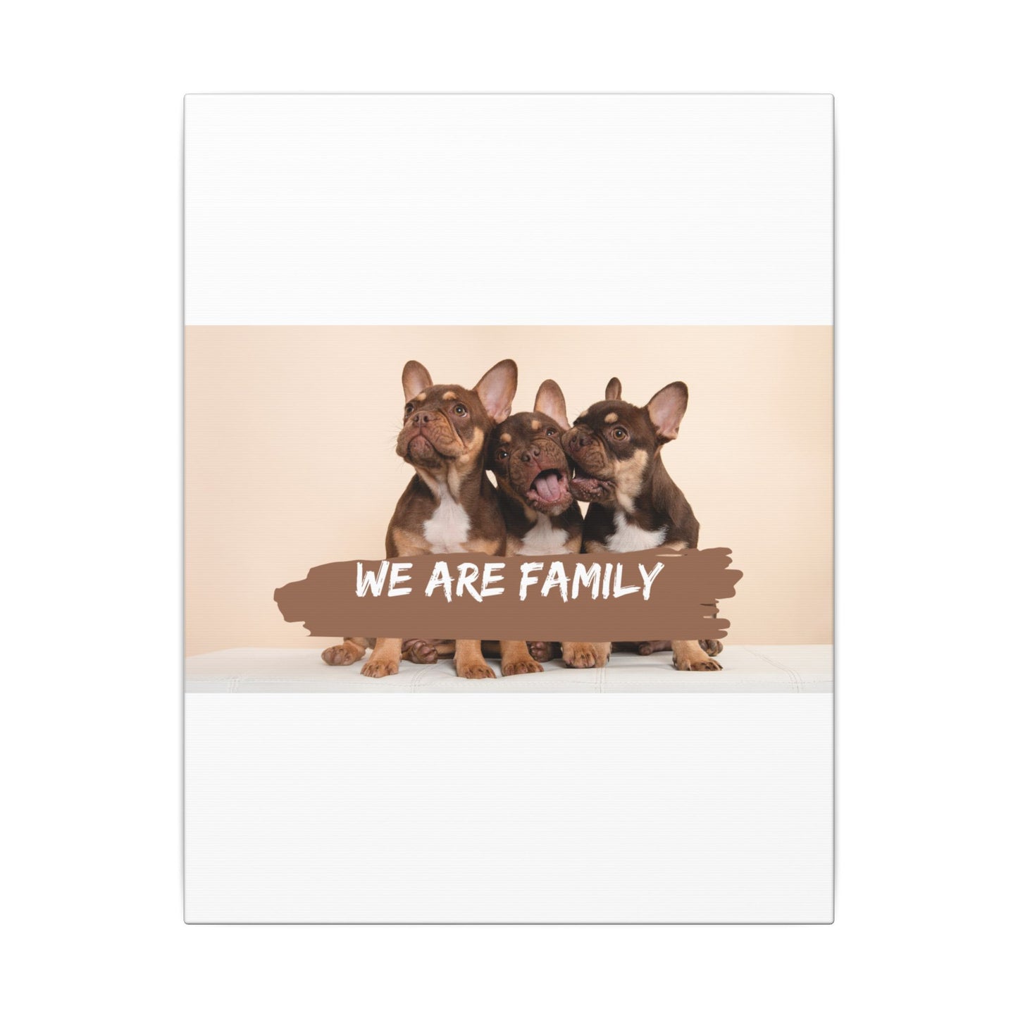 We Are Family French Bulldog Canvas Wall Art