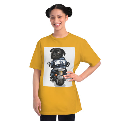 Organic Biker Pug T-Shirt | Organic-Limited
