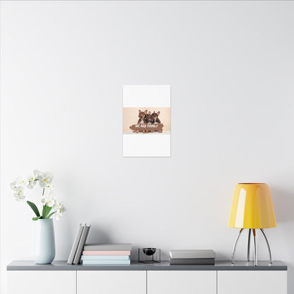 We Are Family French Bulldog Canvas Wall Art