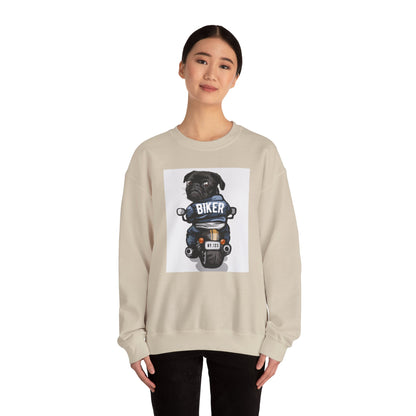 Biker Pug Graphic Sweater | Eco-Limited
