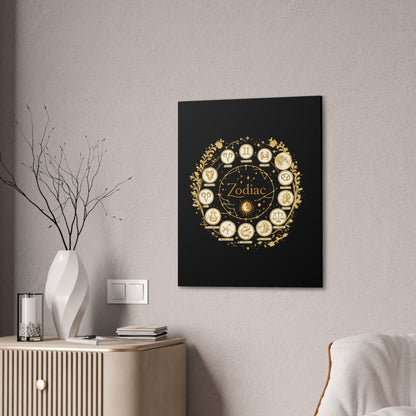 Golden Zodiac Astrology Canvas | Eco-Limited