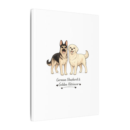 German Shepherd & Golden Retriever Canvas Wall Art