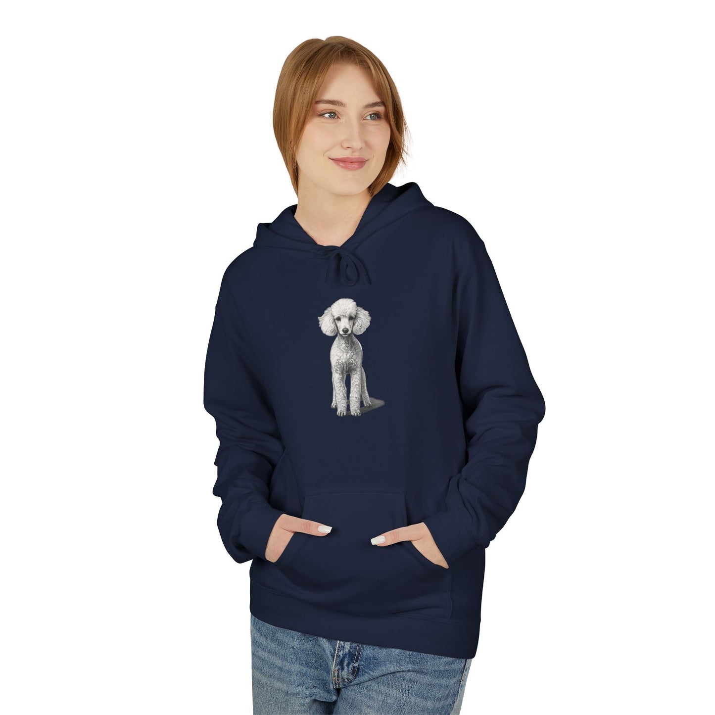 Elegant Poodle Illustration Hoodie | Eco-Limited