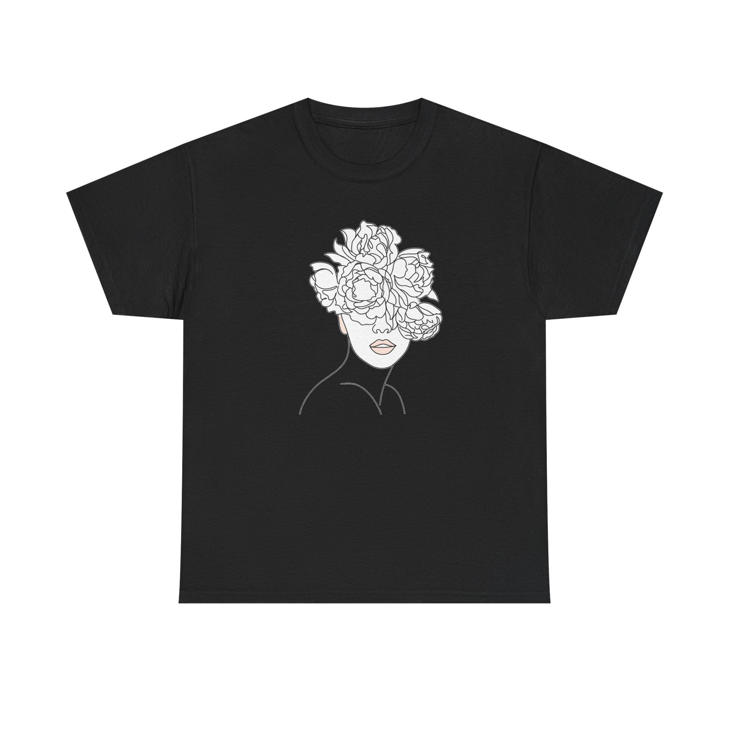 Floral Line Portrait T-Shirt | Eco-Limited