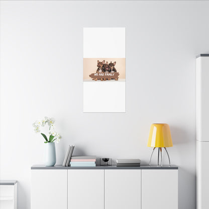 We Are Family French Bulldog Canvas Wall Art