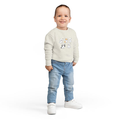 Cute Cartoon Puppies Crewneck for Kids