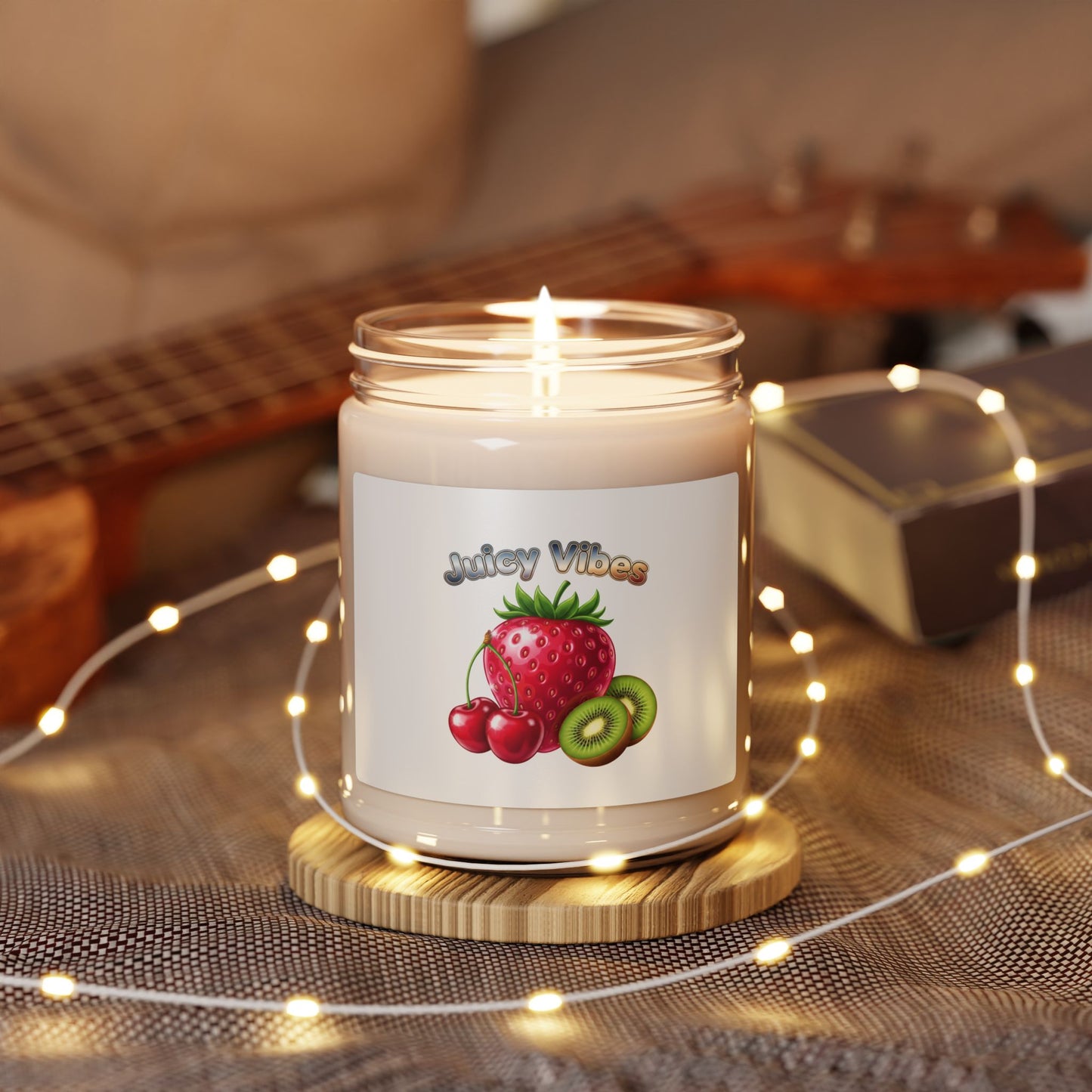 Glossy 3D Fruit Candle | Scented Soy 9oz, Y2K Candycore Strawberry