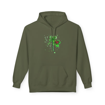 Lucky Heart Clover Watercolor Hoodie | Eco-Limited