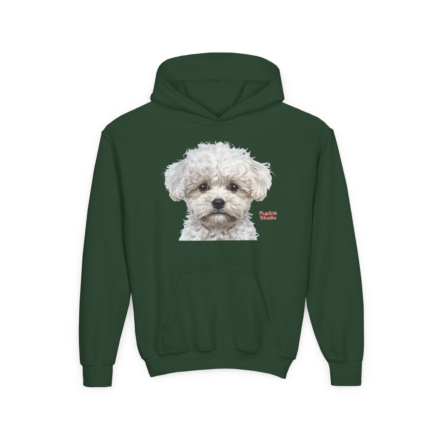 Cute White Puppy Face Youth Hoodie|Eco-Friendly - Limited