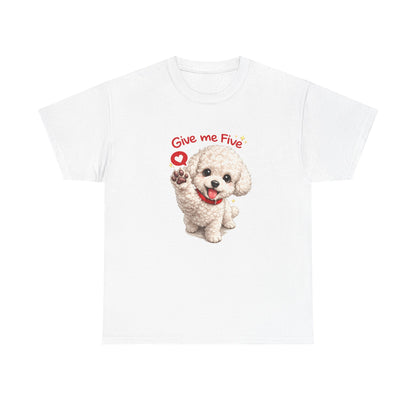 Give Me Five Cute Dog T-Shirt | Eco-Limited