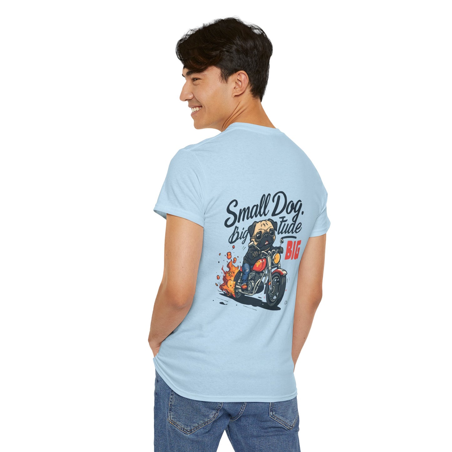 Moto Pug Born To Ride T-Shirt | Eco-Limited