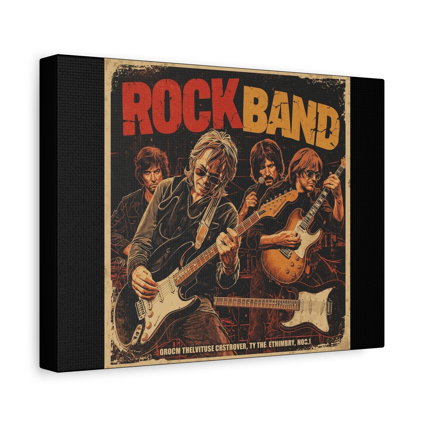 Rock Band Vintage Canvas Wall Art | Eco - Limited