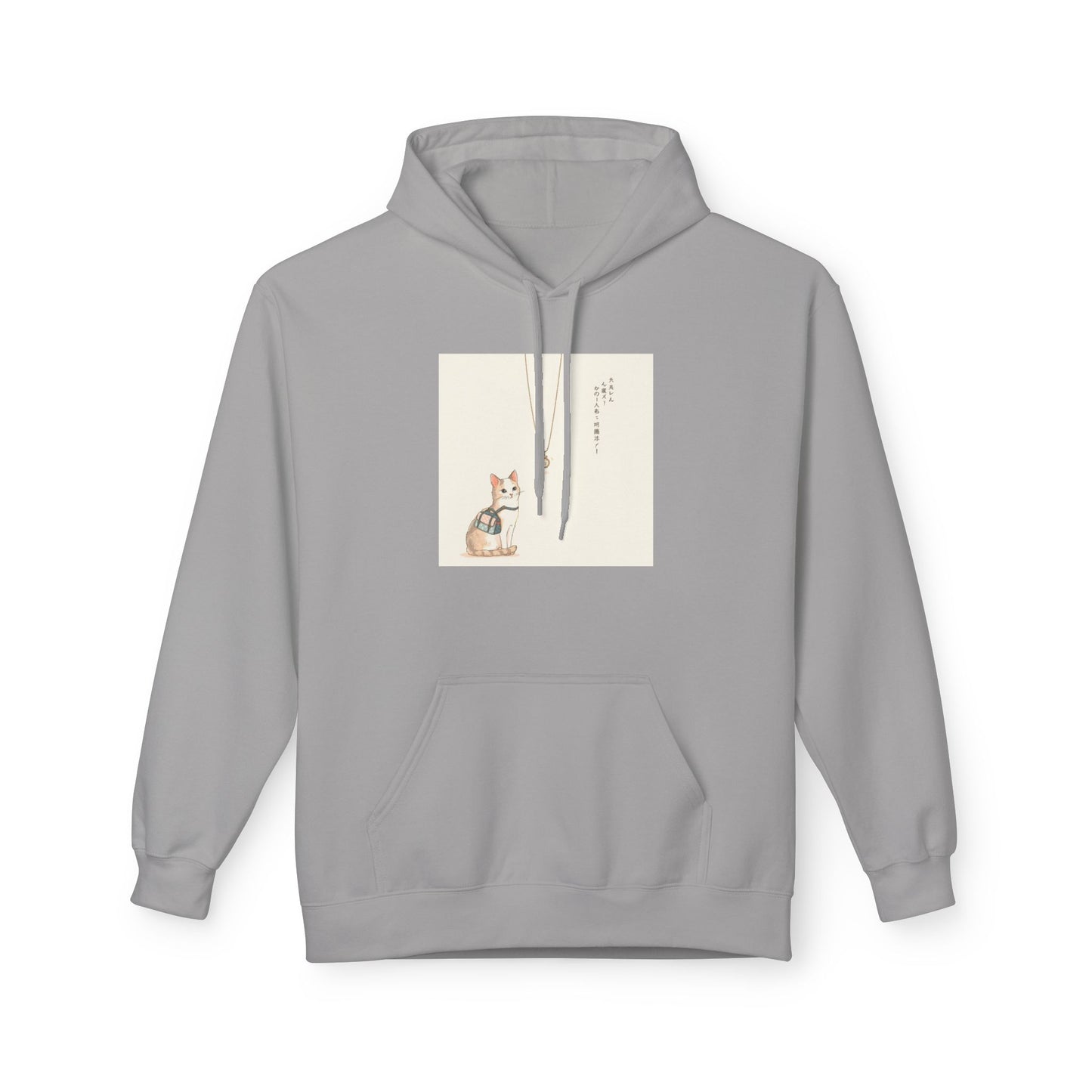 Lucky Cat Clover Illustration Hoodie | Eco-Limited