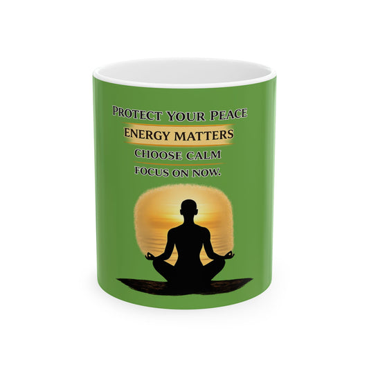 Protect Your Peace Mindfulness Ceramic Mug | Eco-Limited