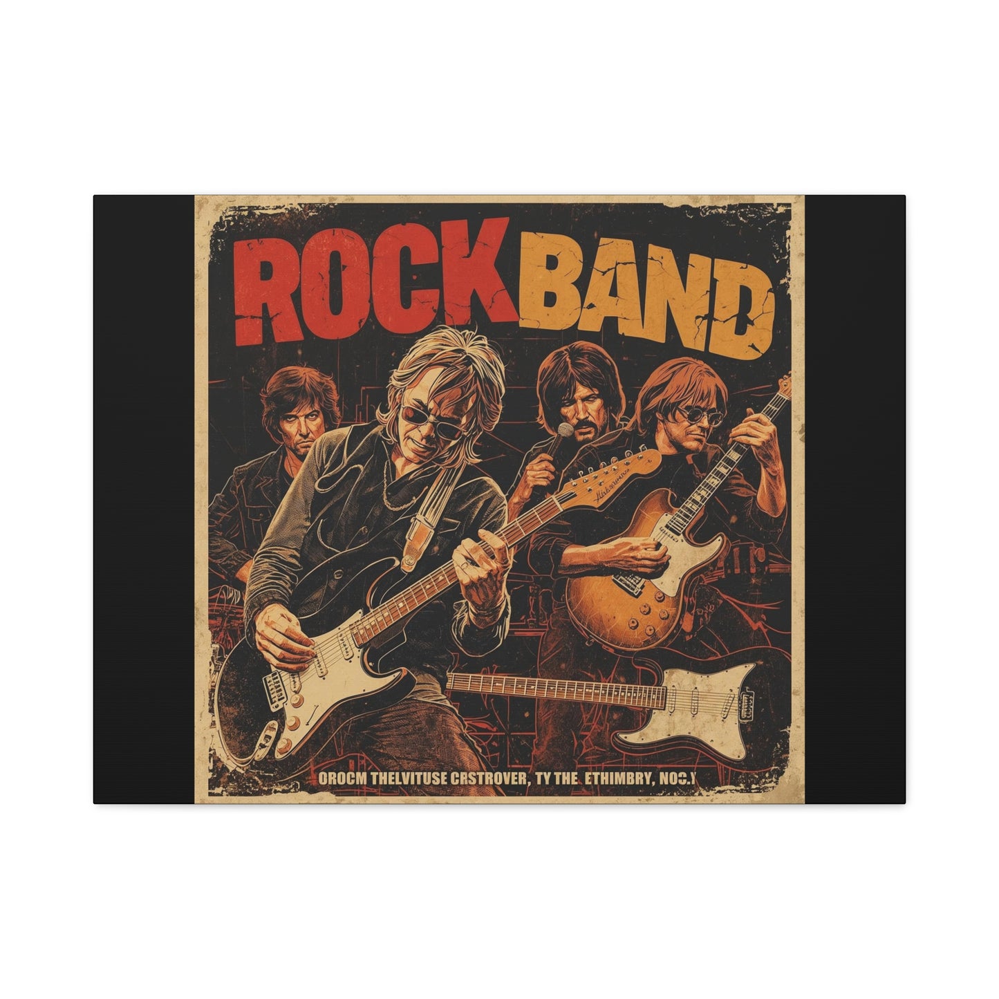 Rock Band Vintage Canvas Wall Art | Eco - Limited