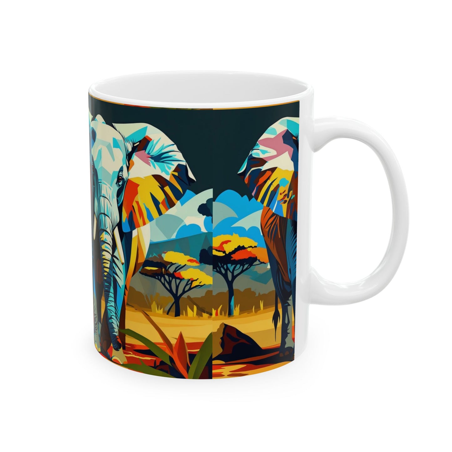 Vibrant Safari Art Coffee Cup (11oz & 15oz)