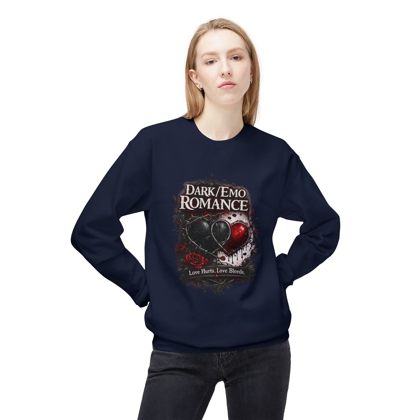 Dark Emo Romance Heart Sweatshirt | Eco-Limited