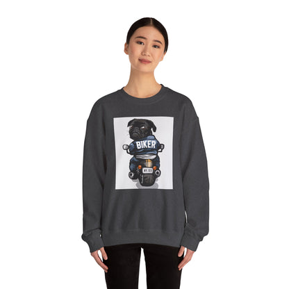 Biker Pug Graphic Sweater | Eco-Limited