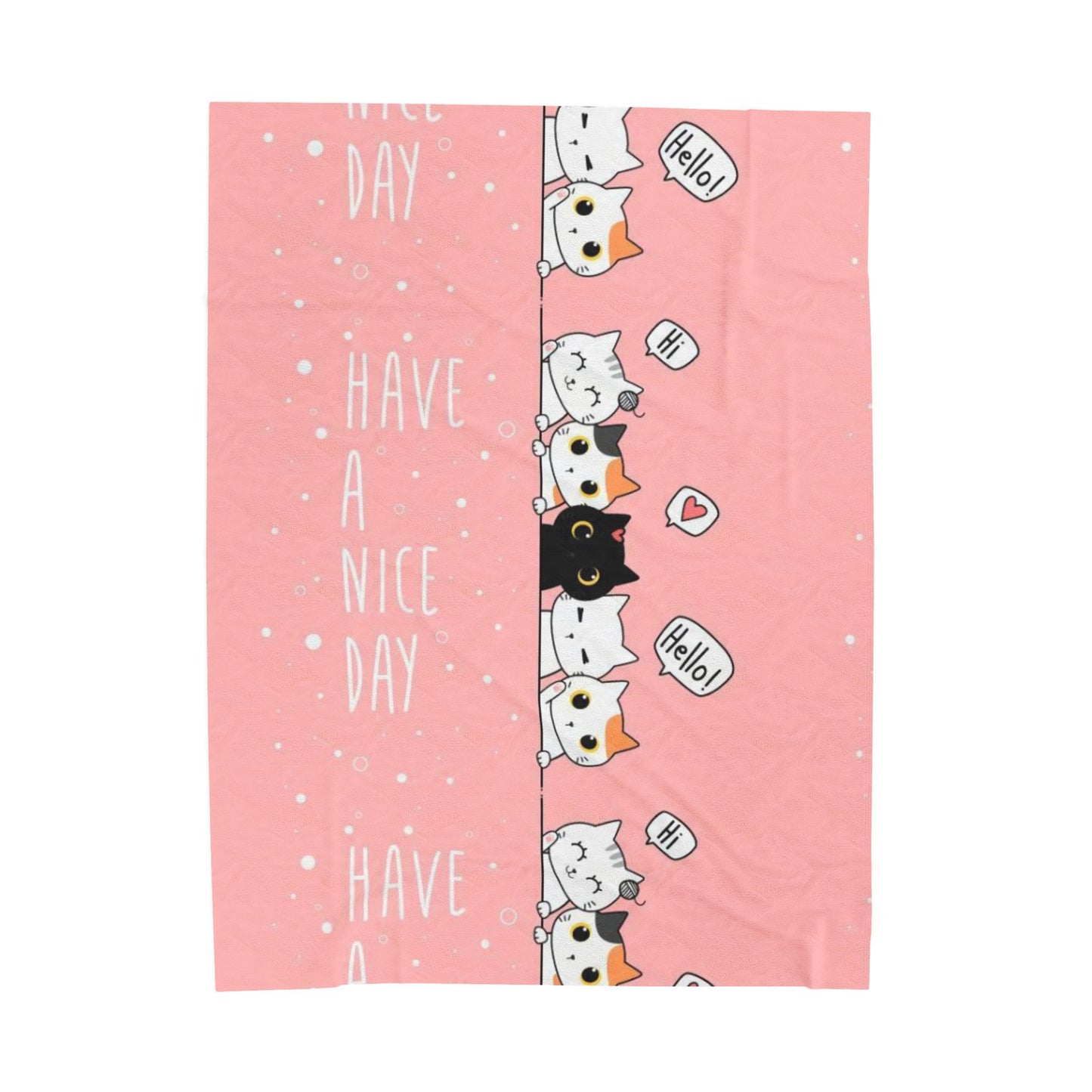 Cute Cats Velveteen Plush Blanket