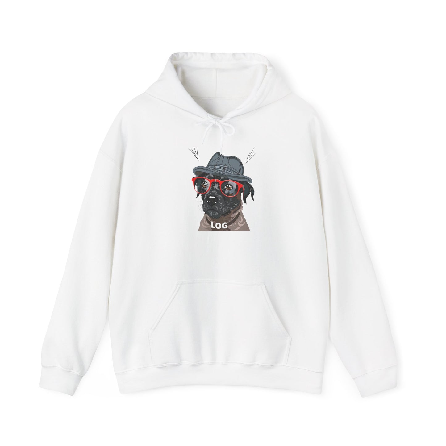 Hipster Pug Illustration Hoodie | Eco-Limited