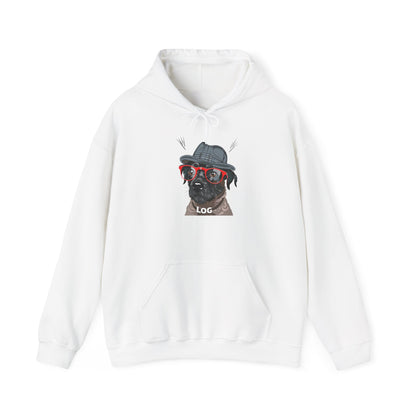 Hipster Pug Illustration Hoodie | Eco-Limited