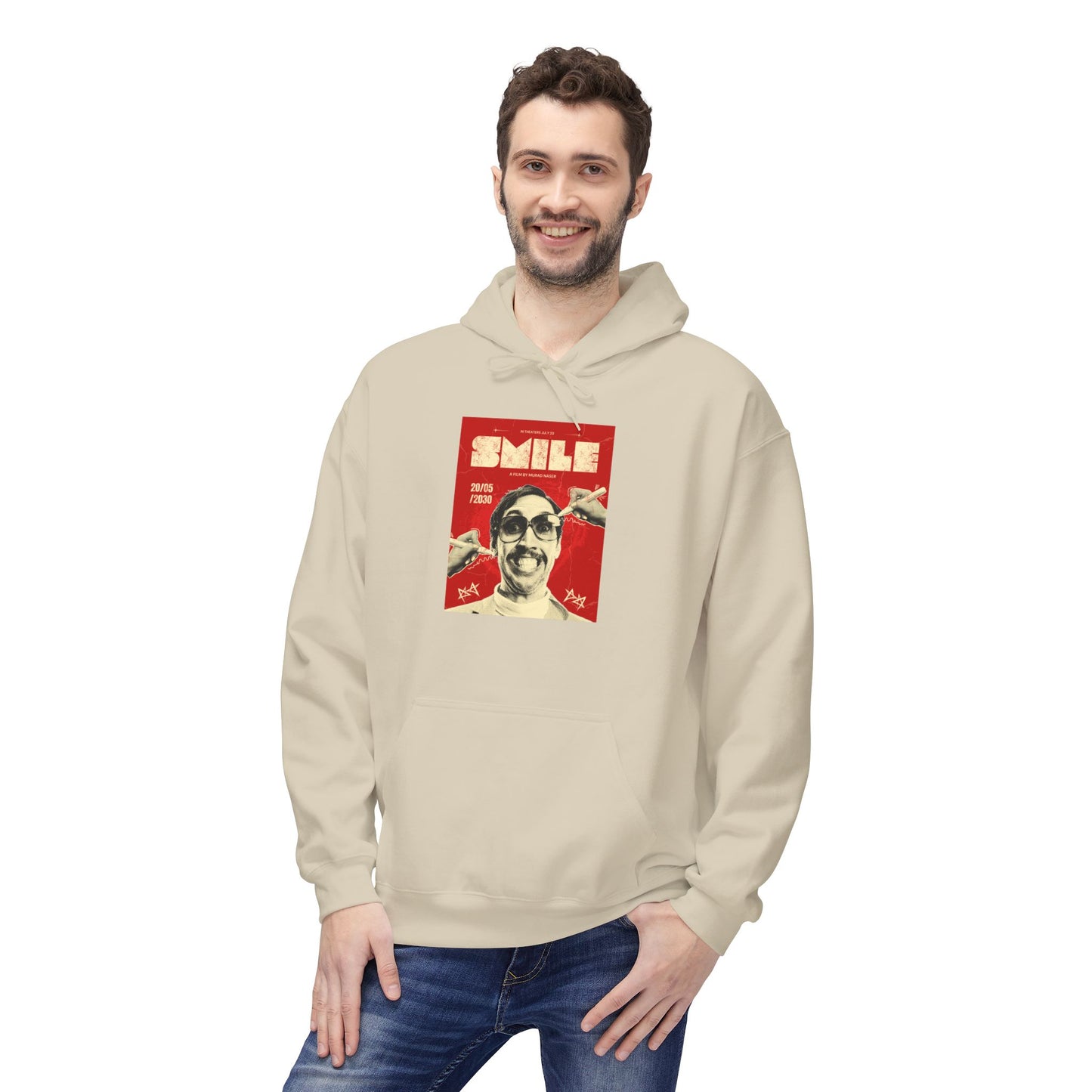 Bold Red Poster Graphic Hoodie | Street Art Edition