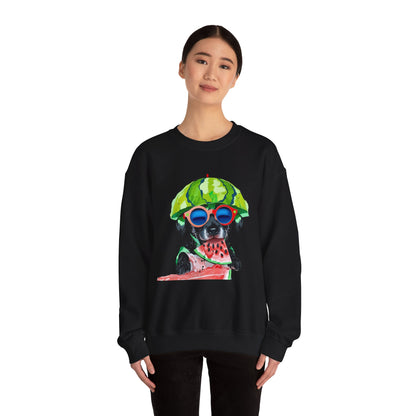 Dog in Helmet & Sunglasses Sweatshirt|Eco-Friendly - Limited