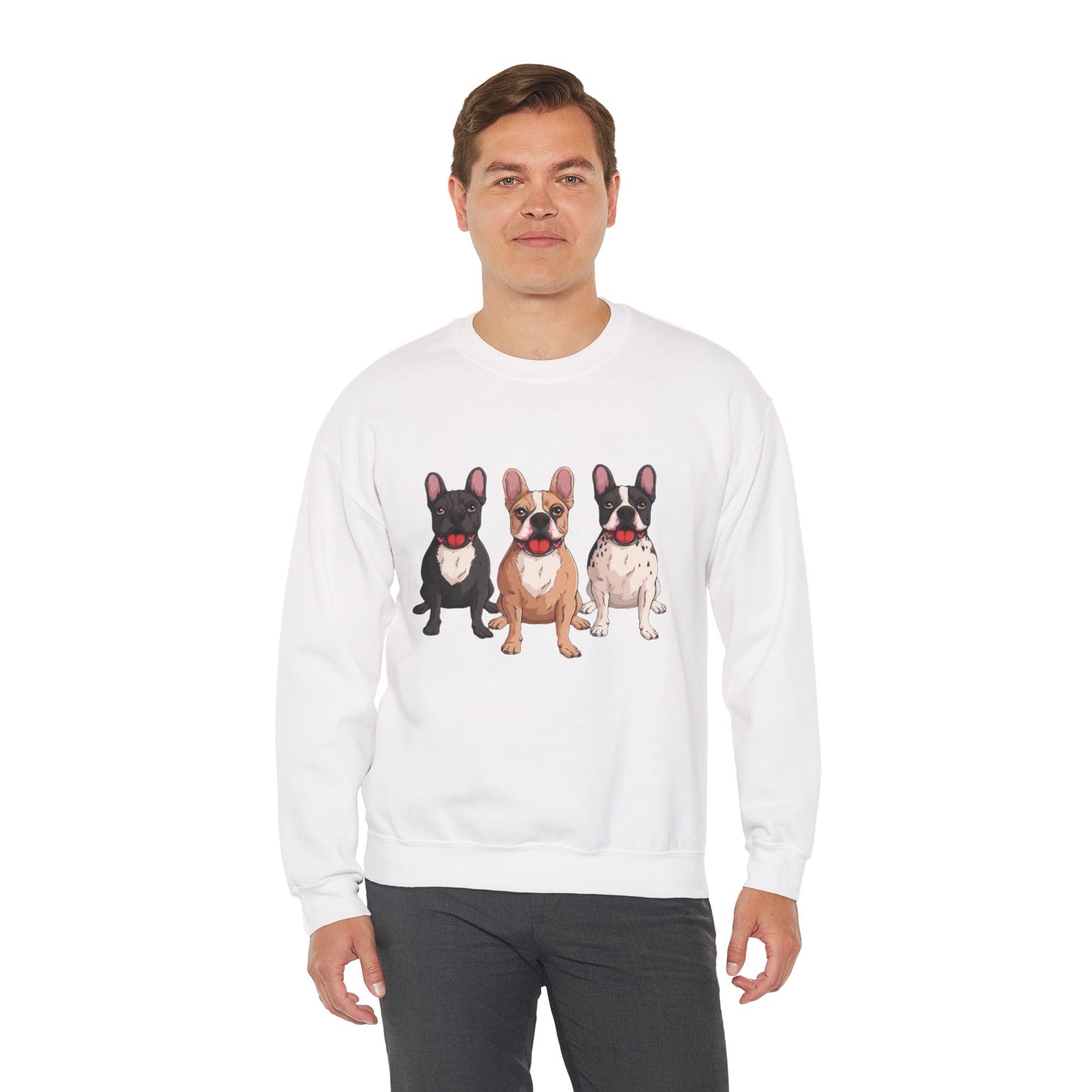 French Bulldog Trio Graphic Sweatshirt|Eco-Friendly - Limited