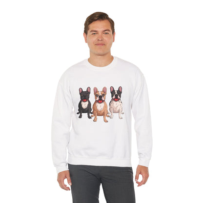 French Bulldog Trio Graphic Sweatshirt|Eco-Friendly - Limited