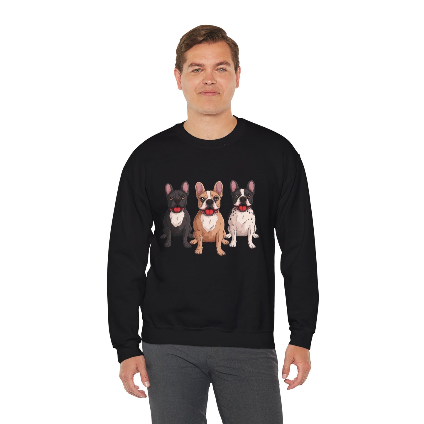 French Bulldog Trio Graphic Sweatshirt|Eco-Friendly - Limited