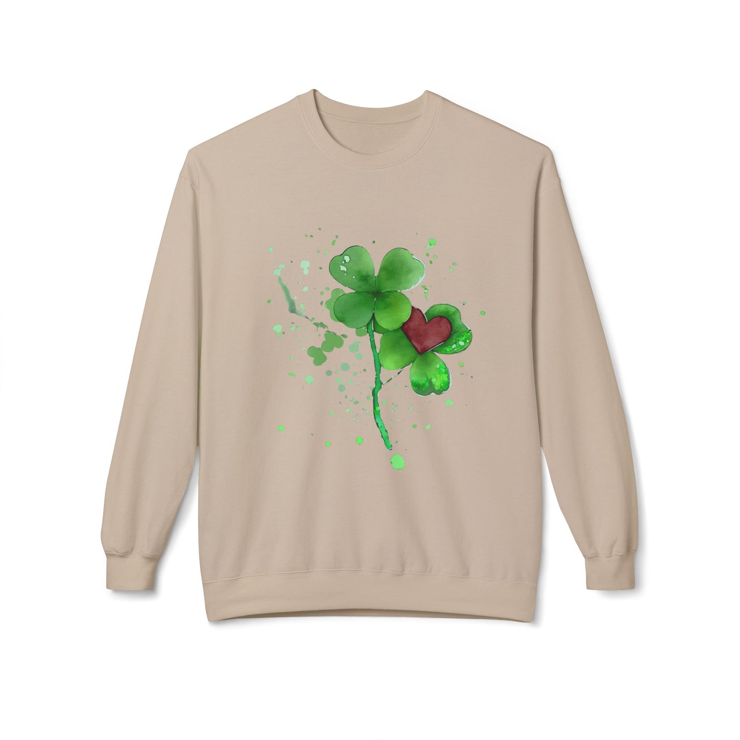 Lucky Love Clover Watercolor Sweatshirt | Eco-Limited