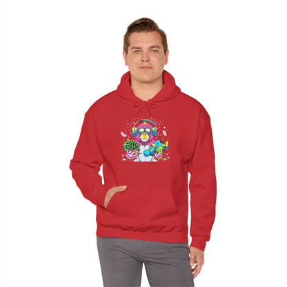 Neon Groove DJ Monkey Hoodie | Eco-Limited