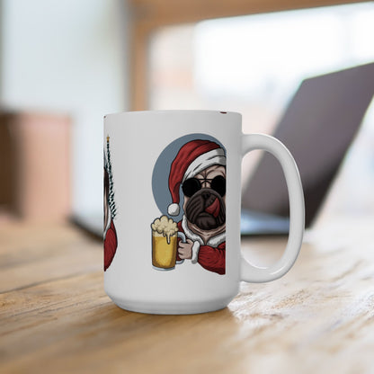 Funny Christmas Pug Coffee Cup (11oz & 15oz)