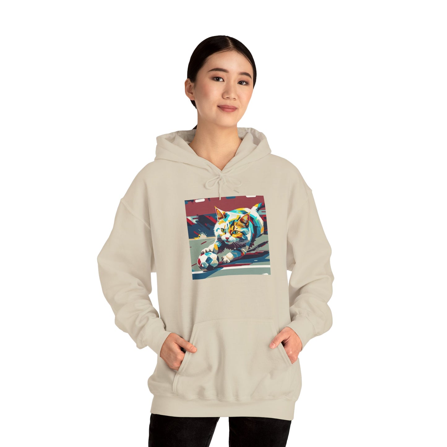 Color Pop Cat Art Hoodie | Eco-Limited