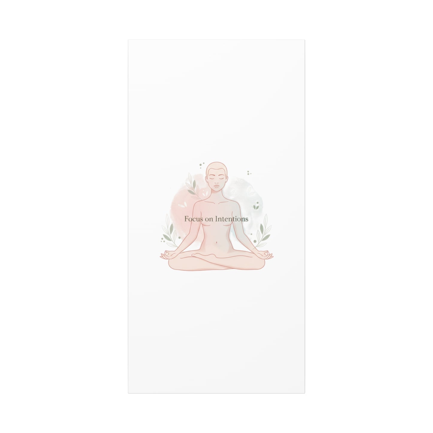 Focus on Intentions Canvas | Gentle Wellness Wall Art, Pastel Gradient Meditation Print