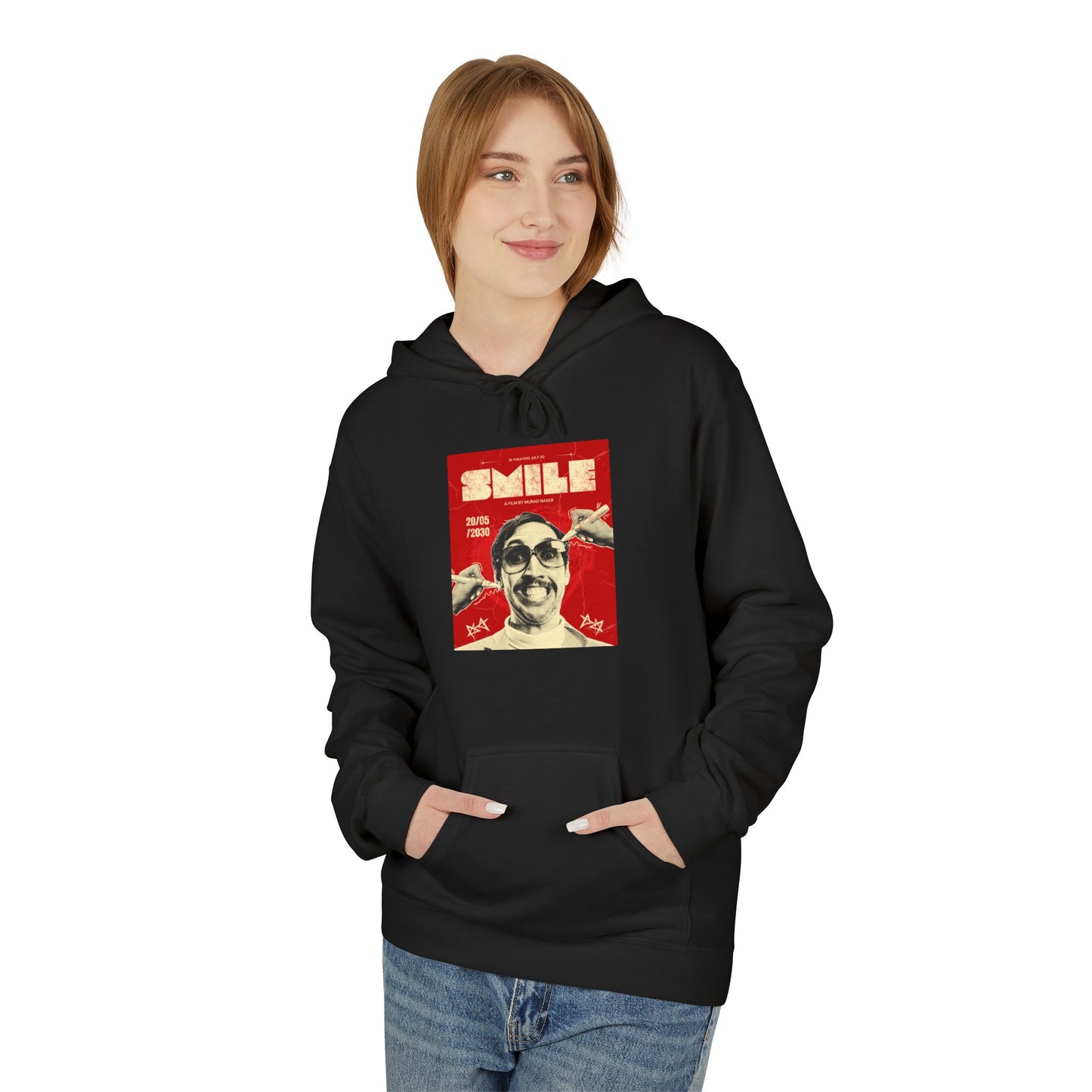 Bold Red Poster Graphic Hoodie | Street Art Edition