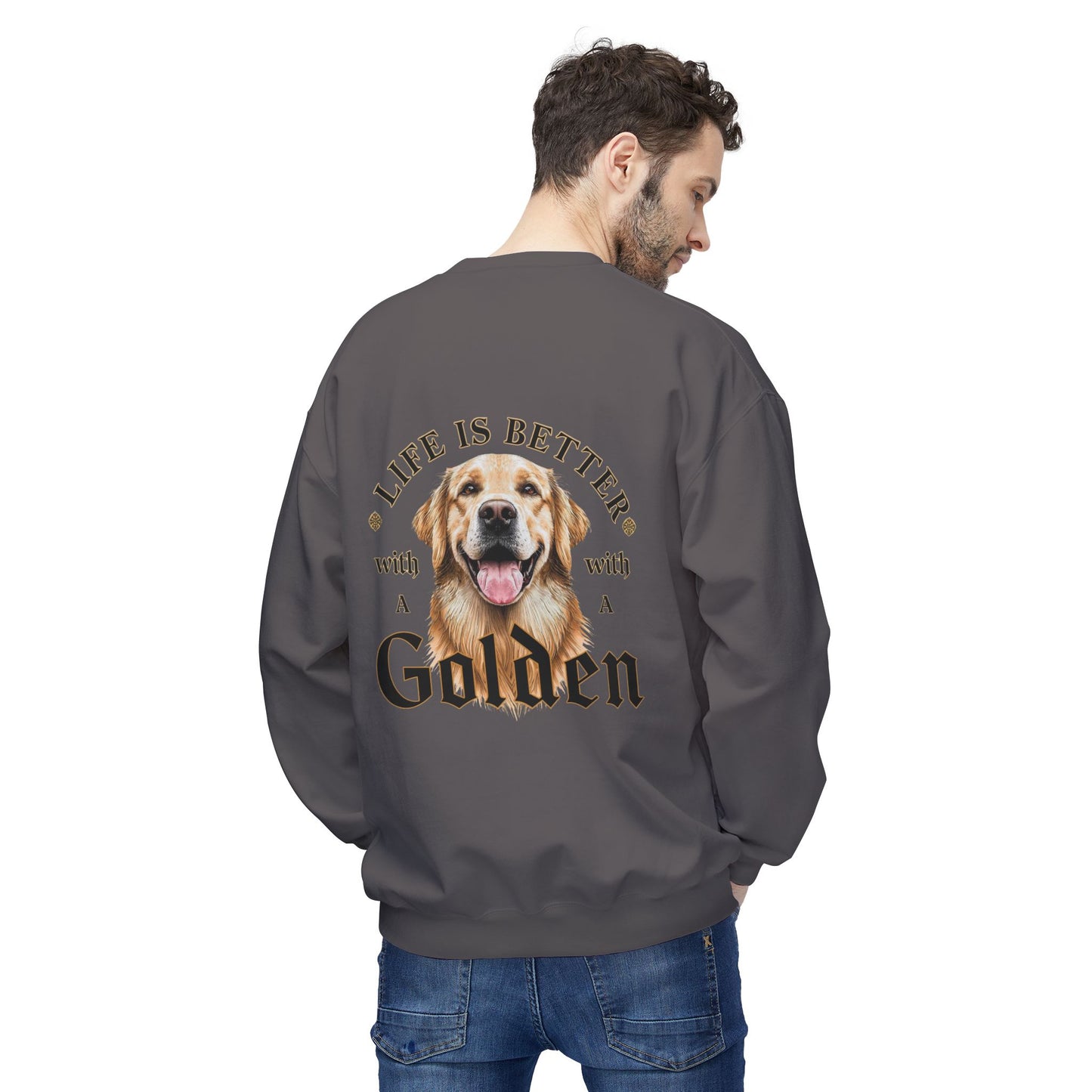 Life Is Better With a Golden Retriever Sweatshirt | Eco - Limited