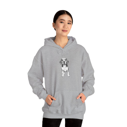 Beagle Sketch Minimal Art Hoodie | Eco-Limited