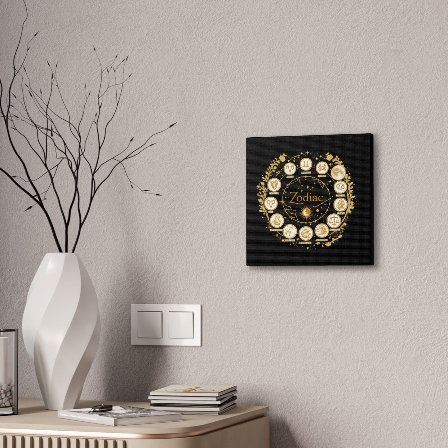 Golden Zodiac Astrology Canvas | Eco-Limited