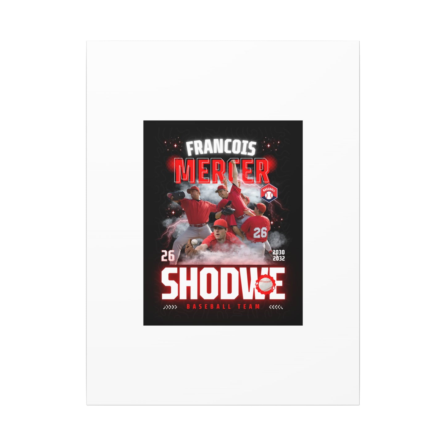 Baseball Team Player Poster