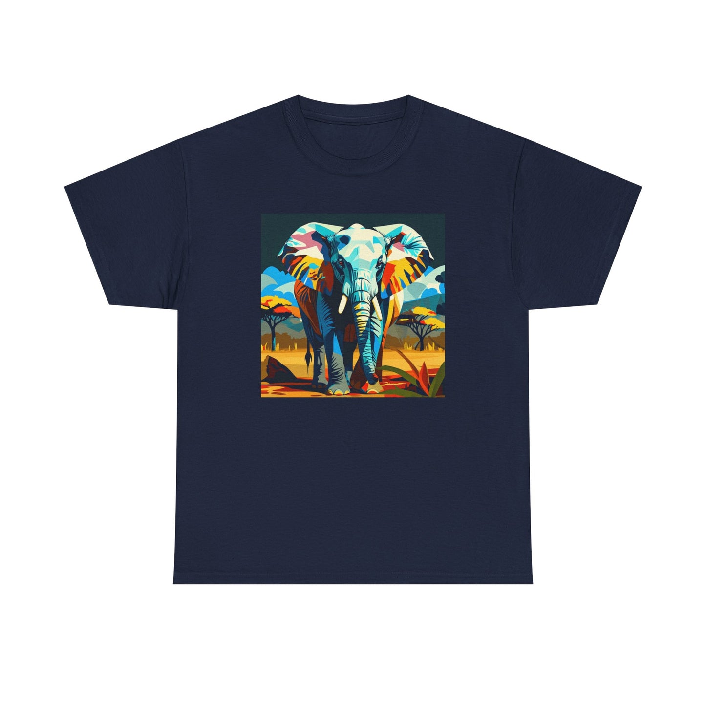 Colorful Elephant Art T-Shirt | Eco-Limited